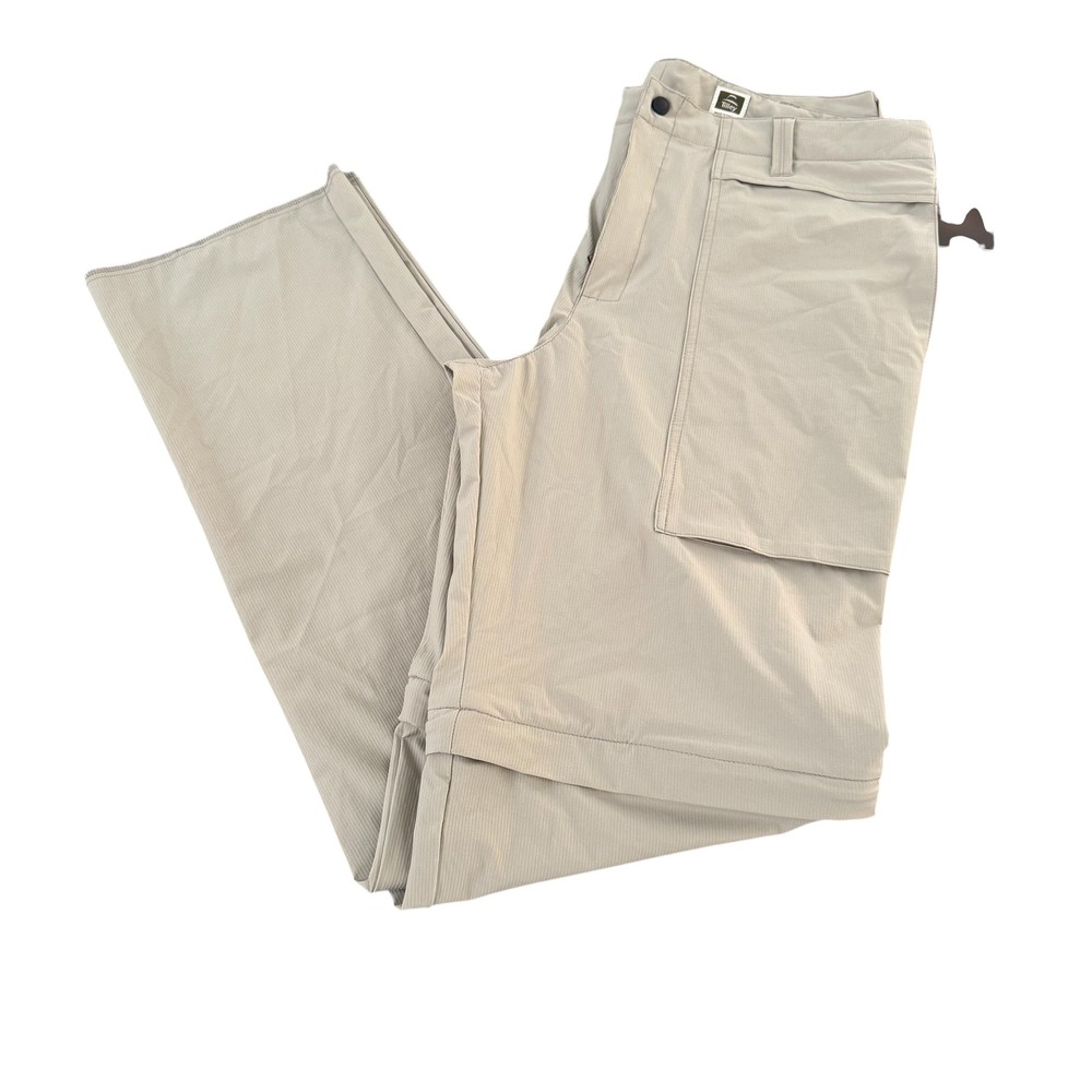 Tilley 36x36 Khaki Nylon Stretch Convertible Men's Travel Pants Made Canada NWT